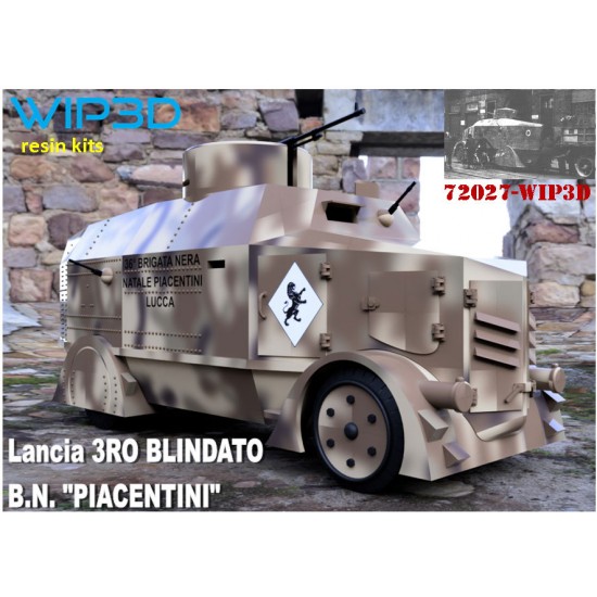 1/72 Lancia 3Ro Improvised Armoured Car Resin Kit