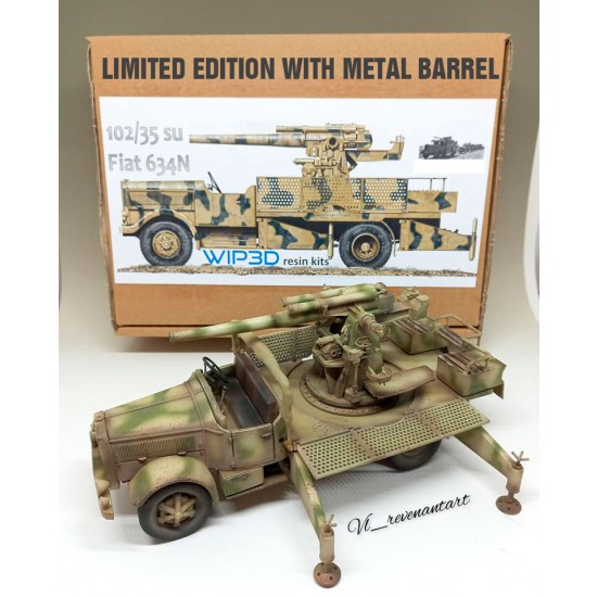 1/35 102/35 on FIAT 634N resin kit with Metal Barrel [Limited Edition]