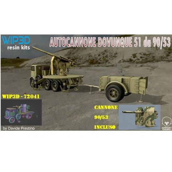 1/72 Dovunque 51 Da 90/53 Anti-tank Self-propelled Truck-mounted Gun