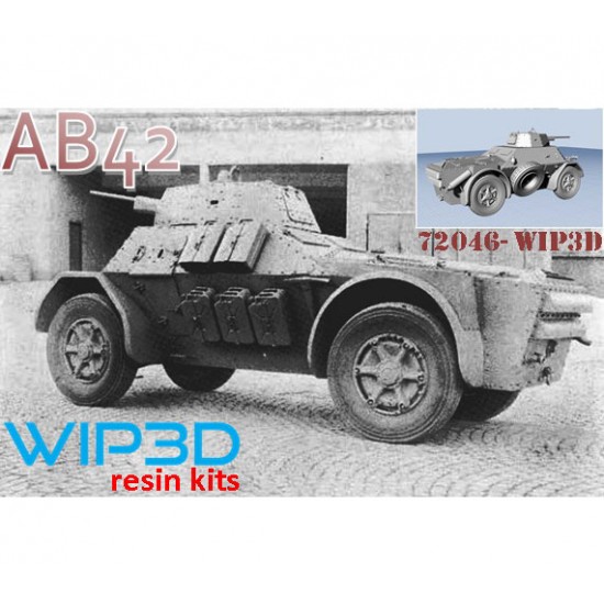 1/72 Italian Autoblindo AB42 Armoured Car Prototype