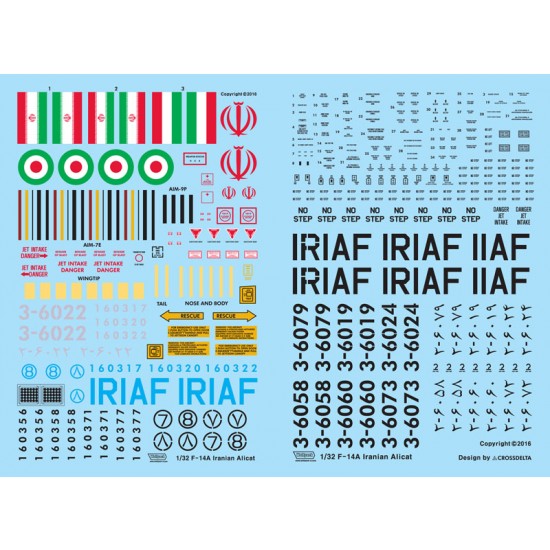Decals for 1/32 The Last Active Tomcats - Iranian Alicat F-14A Tomcat