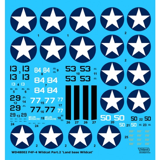 1/48 F4F-4 Wildcat Decals Part.1 'Land base Wildcat in Guadalcanal'