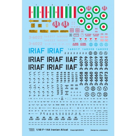 1/48 Grumman F-14A Tomcat Decals: The Last Active Tomcats - Iranian "Ali-Cat" for Tamiya