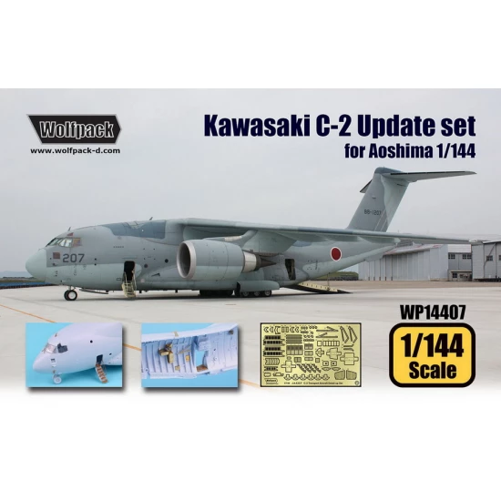 1/144 JASDF Kawasaki C-2 Transport Aircraft Update Detail set for Aoshima kits