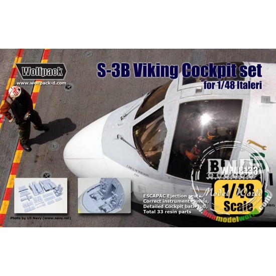 1/48 S-3B Viking Wing Cockpit Set for Italeri kit
