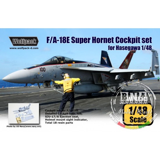 1/48 F/A-18E Super Hornet Cockpit set for Hasegawa kit