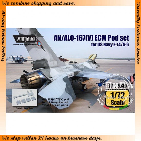 1/72 AN/ALQ-167(V) ECM Pod Set for US Navy F-14/A-6