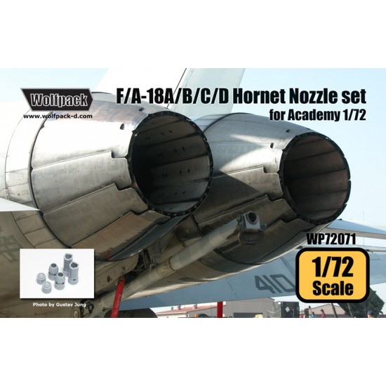 1/72 F/A-18A/B/C/D Hornet F404 Engine Nozzle Set for Academy kits (6 Resin Parts)
