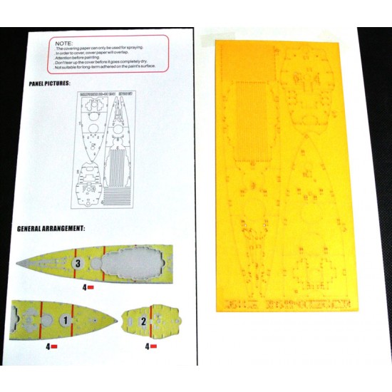 1/700 USS California (BB-44) 1941 Deck Paint Mask for Trumpeter kit #05783
