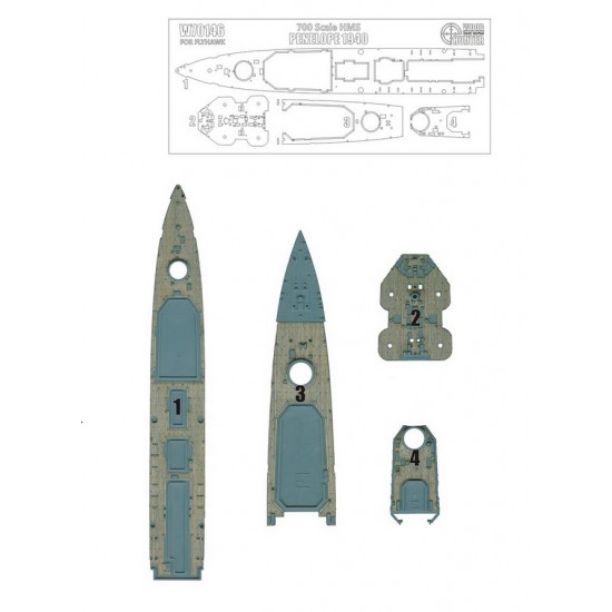 1/700 HMS Cruiser Penelope 1940 Wood Deck for Flyhawk #FH1109