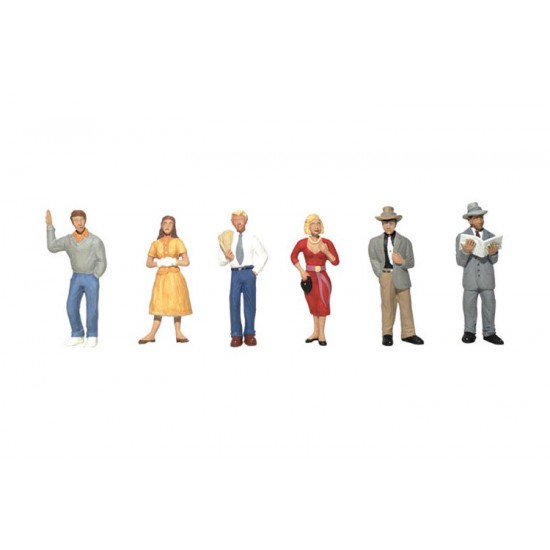 HO Scale Pedestrians (4 men & 2 women)