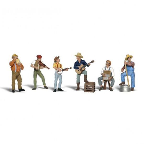 HO Scale Jug Band (6 band members w/acc)