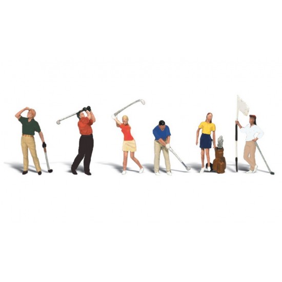 HO Scale Golfers (6 figures w/acc)
