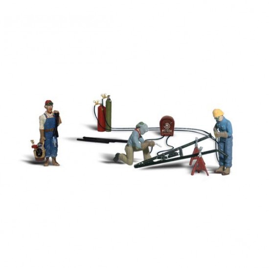 O Scale Welders (3 figures) and Accessories