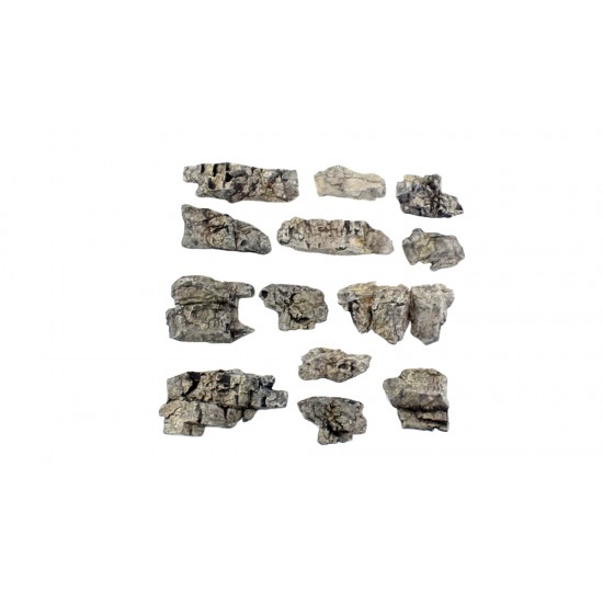 Terrain - Outcropping Ready Rocks (13pcs, 2.54cm-8.89cm x 2.54cm-4.76cm)