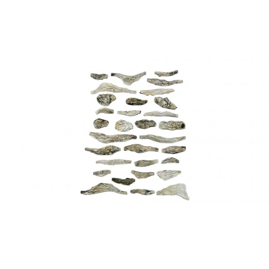Terrain - Creek Bed Ready Rocks (31pcs, 3.49cm-10.1cm x 9.52mm-2.85cm)