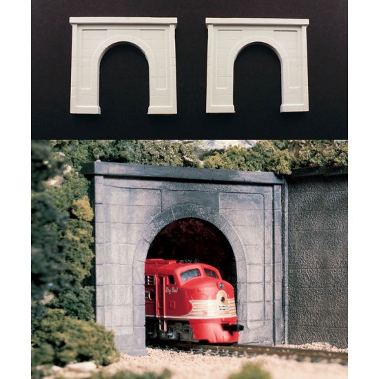 thumbnail image 2 of Woodland Scenics N Scale Tunnel Concrete Single Portal (2) C1152 2 of 6