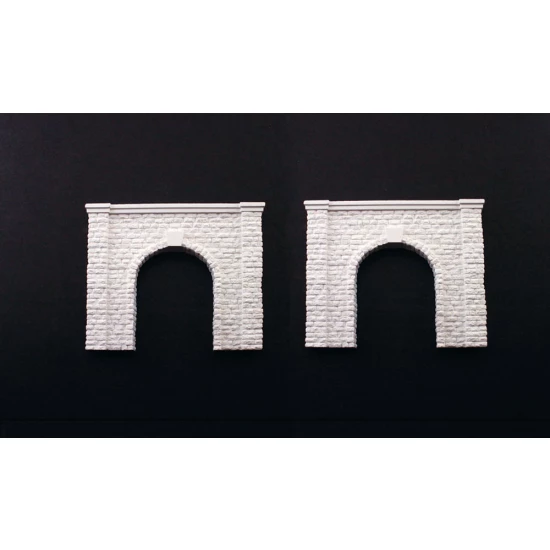 1/160 (N Scale) Cut Stone Tunnel Single Portal (2pcs)
