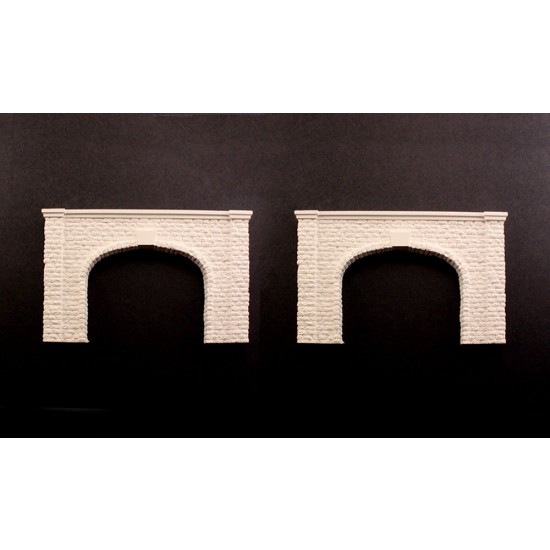 1/160 (N Scale) Cut Stone Tunnel Double Portal (2pcs)