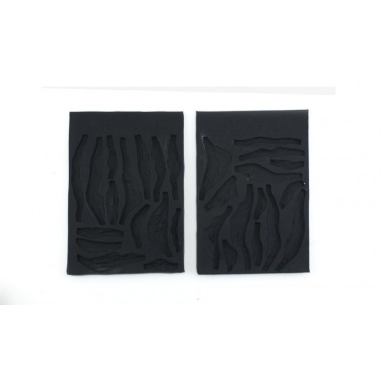 Molds for Making Creek Bank Rock (2 different molds, 12.7 cm x 17.7 cm each)