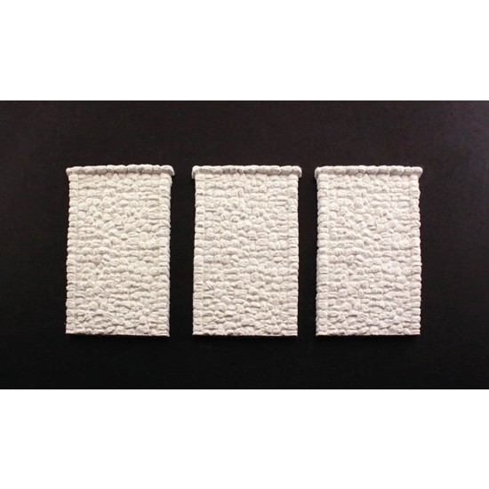 1/87 (HO Scale) Random Stone Retaining Wall (3pcs)