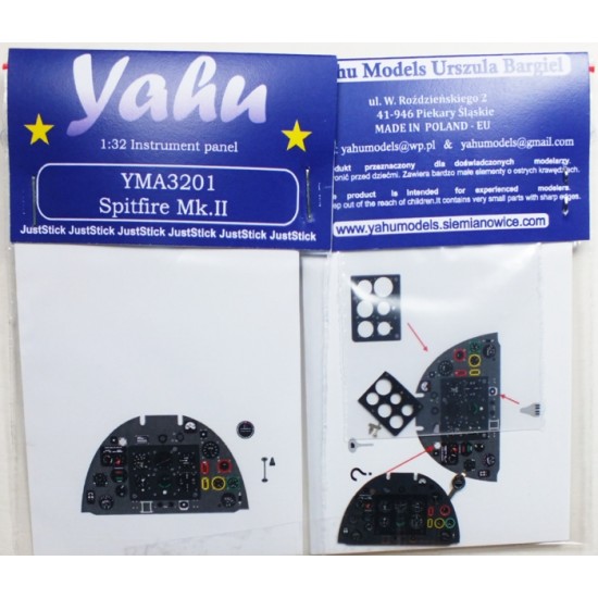 1/32 Supermarine Spitfire Mk.II Instrument Panel for Revell kit