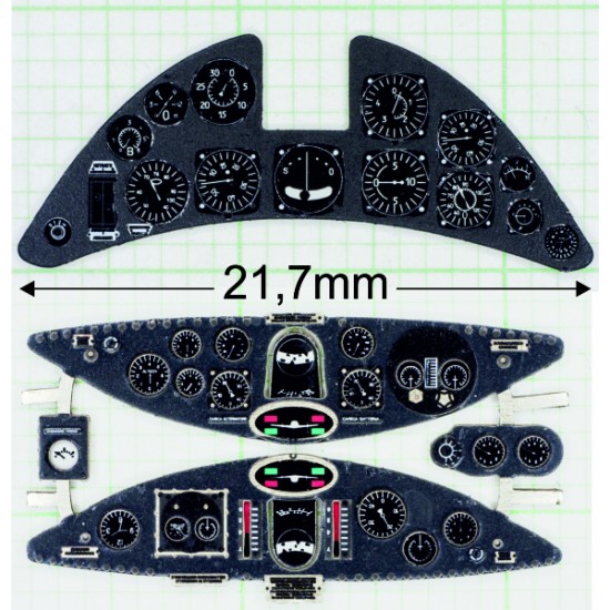 1/32 Fiat G.50bis Early / Late Instrument Panel for Special Hobby kit