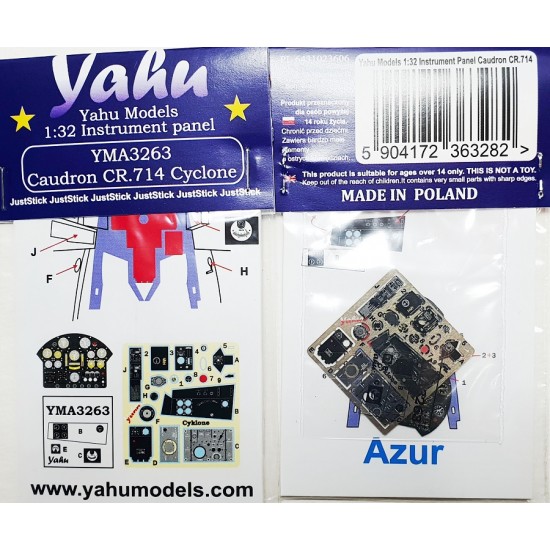 1/32 Caudron CR.714 Instrument Panel for Azur kit