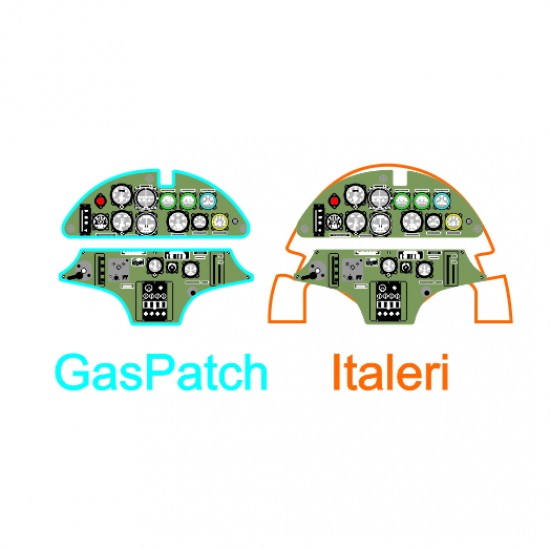 1/48 Henschel Hs 123 Instrument Panel for Italeri/GasPatch Models