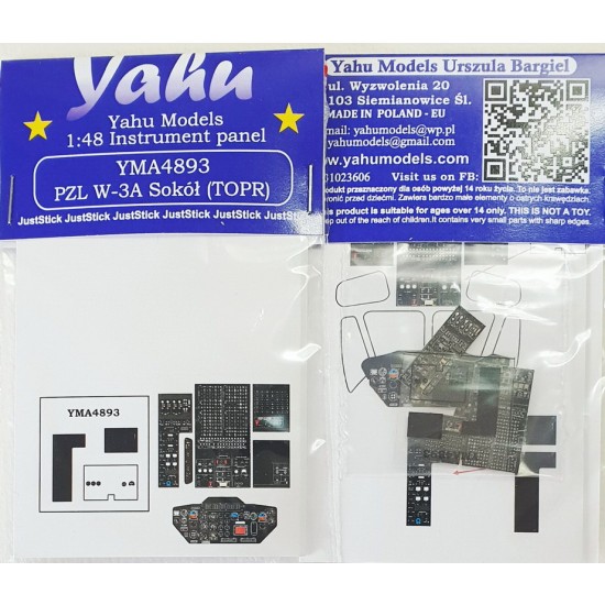 1/48 PZL W-3A Sokol (TOPR) Instrument Panel for Answer kits