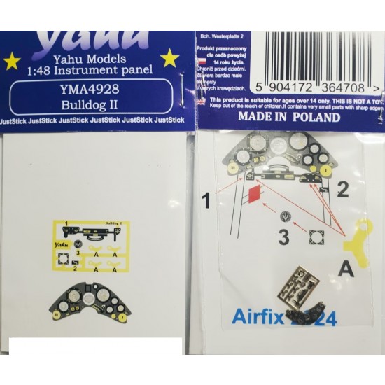 1/48 Bristol Bulldog II Instrument Panel for Airfix kits