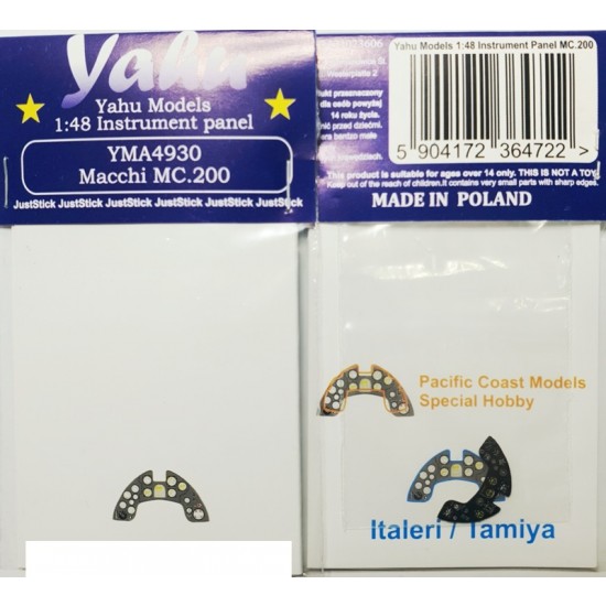 1/48 Macchi MC.200 Instrument Panel for Italeri/Tamiya kits