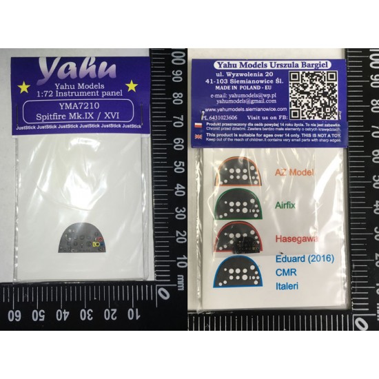 1/72 Spitfire Mk.IX / Mk.XVI Instrument Panel for Airfix/AZ Models/Hasegawa