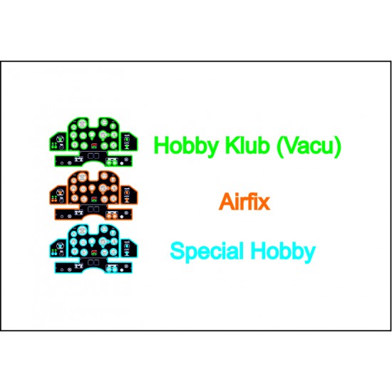 1/72 CAC Boomerang Instrument Panel for Airfix/Hobby Klub/Special Hobby kit