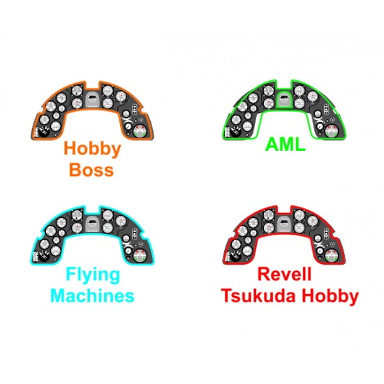 1/72 Macchi MC 200 Saetta Instrument Panel for Hobby Boss/AML/Flying Machines/Revell kits
