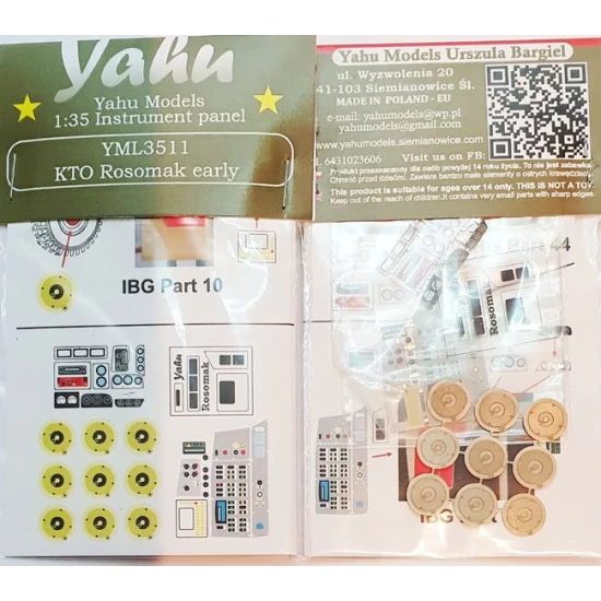 1/35 KTO Rosomak Early Instrument Panel for IBG kits