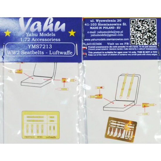 1/72 WWII Luftwaffe Seatbelts