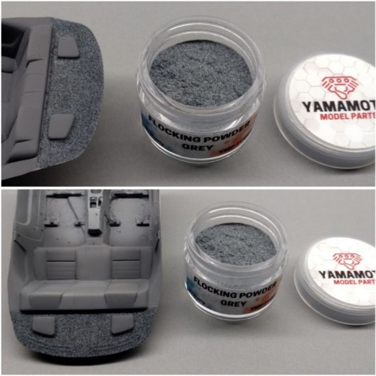 Grey Flocking Powder Flocking Powder Grey (25ml/7g) Yamamoto YMP-FP004