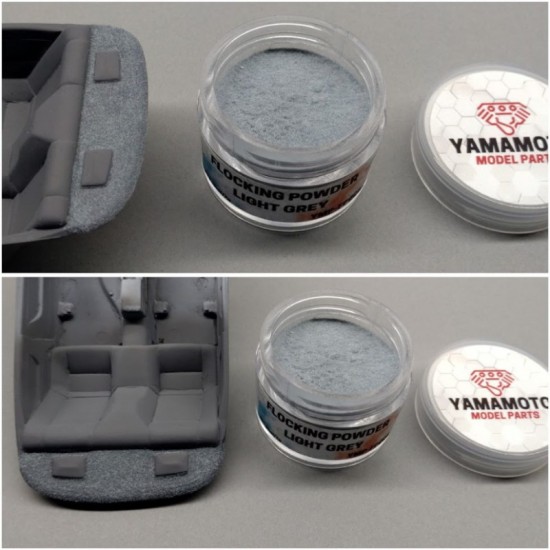 Grey Flocking Powder Flocking Powder Light Grey (25ml/7g) Yamamoto YMP-FP005