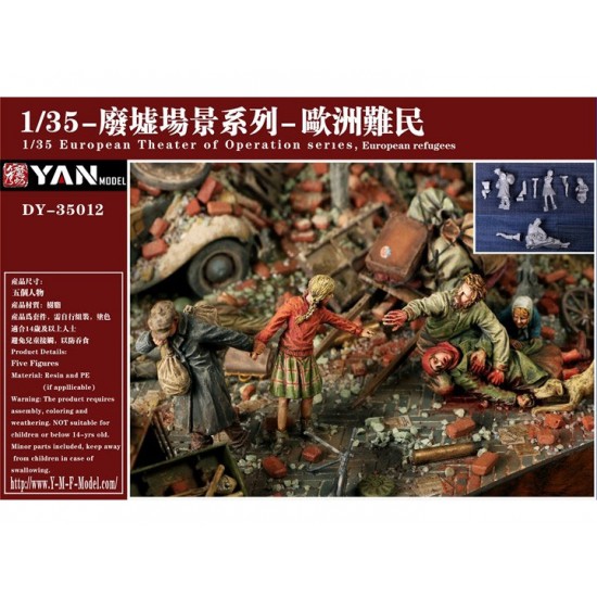 1/35 European Theatre of Operation Refugees (5 resin figures)
