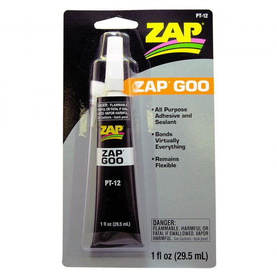 Zap-Goo 1 fl oz / 29.5 ml (excellent shock resistant flexible bond)