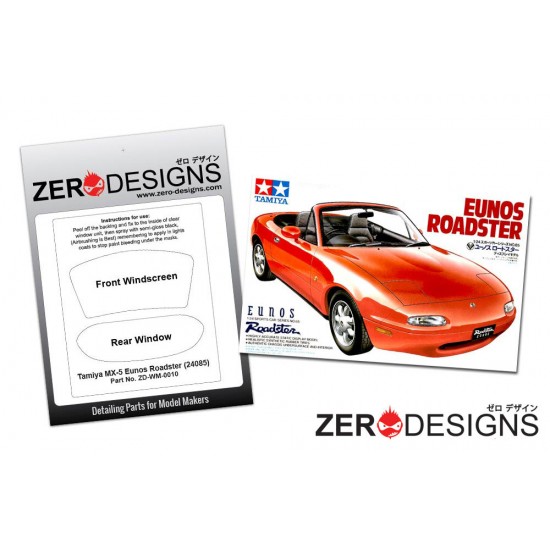1/24 Mazda MX-5 Window Pre-Cut Painting Masks for Tamiya kits