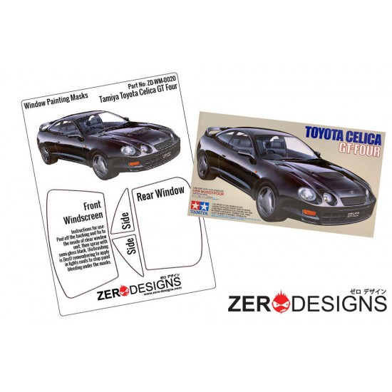 1/24 Toyota Celica GT-Four Window Pre-Cut Painting Masks for Tamiya kits