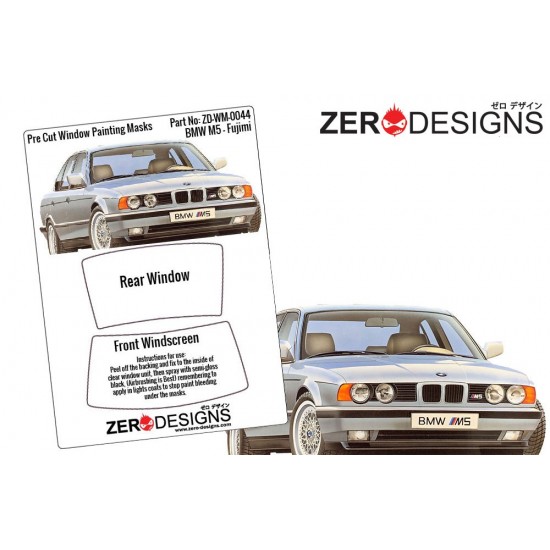 1/24 BMW M5 Window Pre-Cut Painting Masks for Fujimi kits