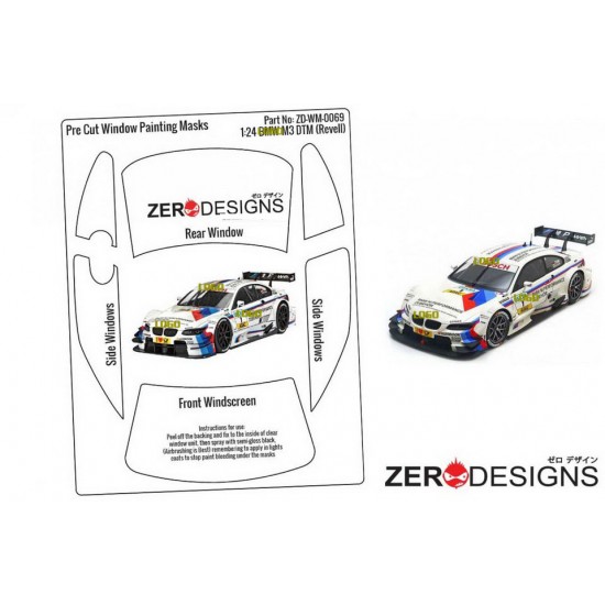 1/24 BMW M6 DTM Pre Cut Window Painting Masks for Revell kits