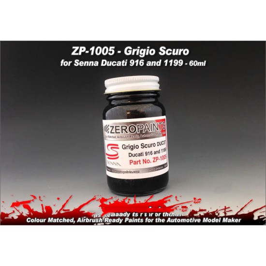 Ducati Paint - Senna Grey (Grigio Scuro) DUC37 for 916 and 1199 60ml
