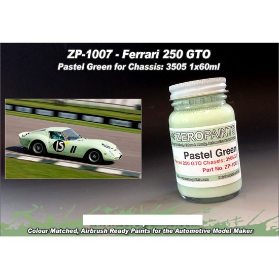 Ferrari/Maserati Paint - Pastel Green for 1962 Ferrari 250 GTO Chassis: 3505GT 60ml
