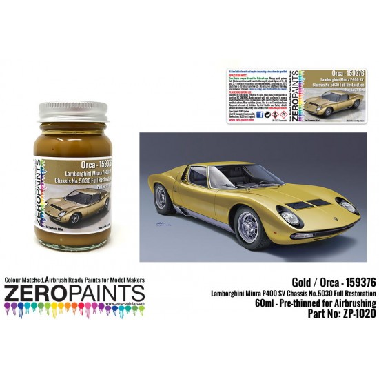 Lamborghini Miura P400 SV Full Restoration Orca (Gold) Paint 60ml