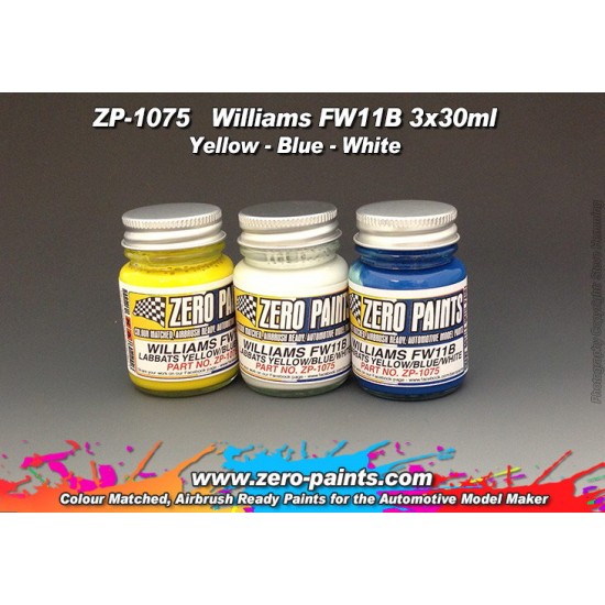 Williams FW11B Blue/Yellow Paint Set 3x30ml