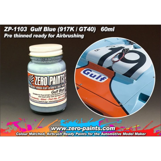 Gulf Blue Paint for 917 and GT40 etc 60ml